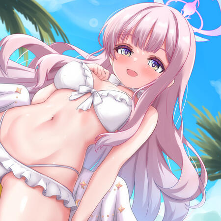 The fans art about Swimsuit Mika from Blue Archive.