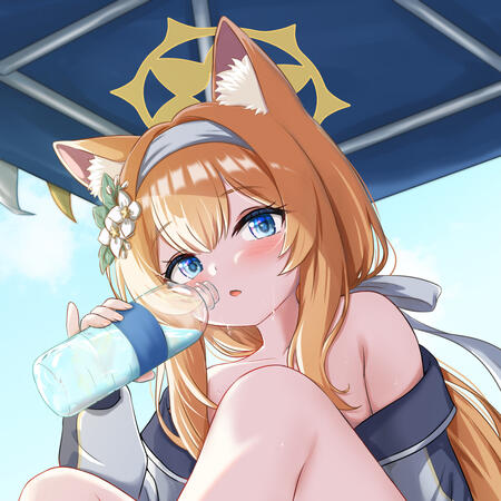 The fans art about Sports suit Mari from Blue Archive